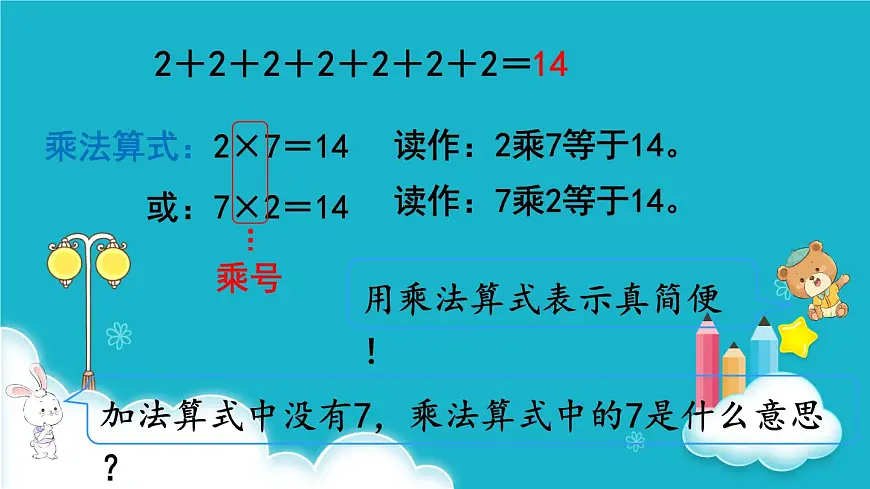 人教版数学二年级上册 第1课时 乘法的初步认识（1） 课件第7页