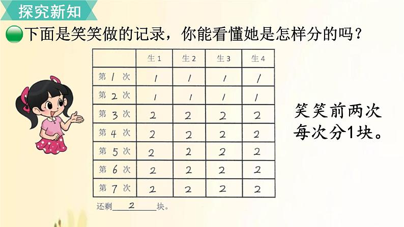 北师大版数学二年级上册 第3课时 分糖果 课件第4页