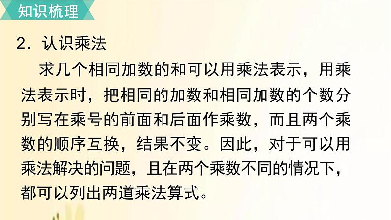 北师大版数学二年级上册 第三单元复习 课件07