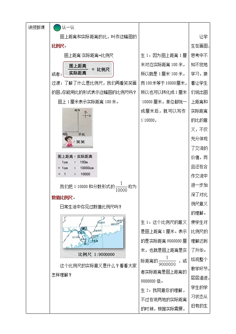 六下第二单元第三课时《比例尺》教学设计第2页