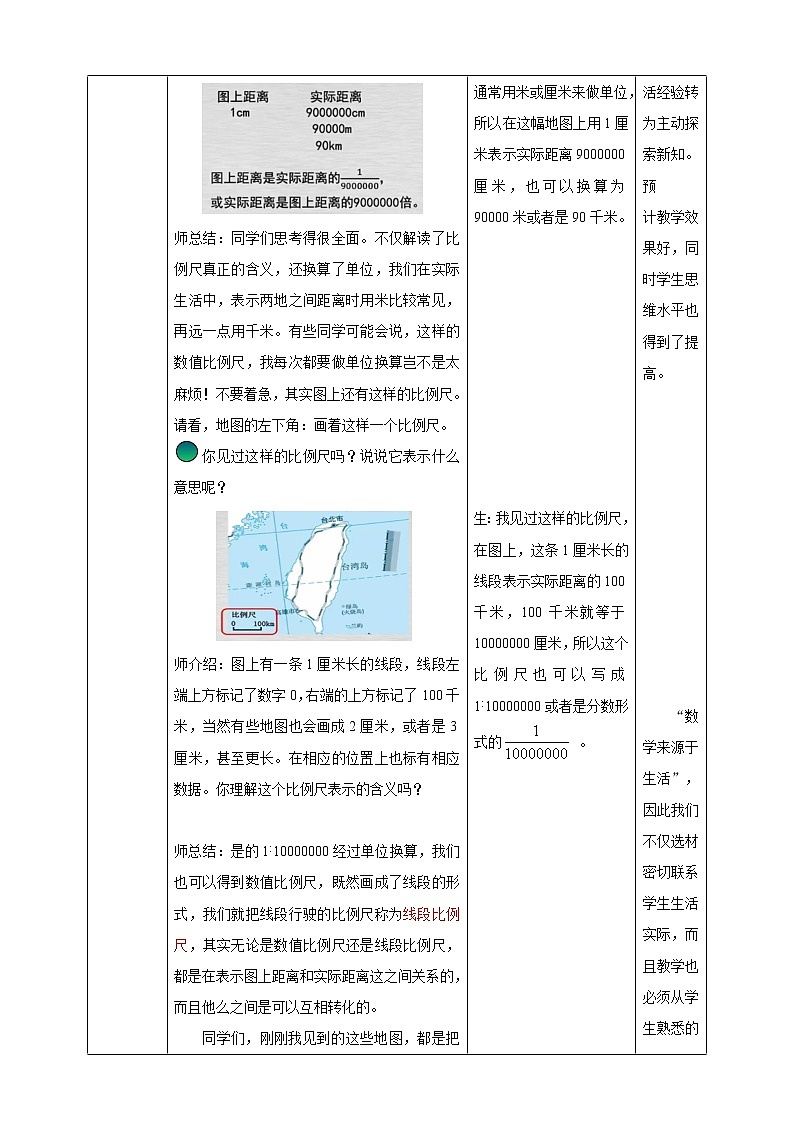 六下第二单元第三课时《比例尺》教学设计第3页