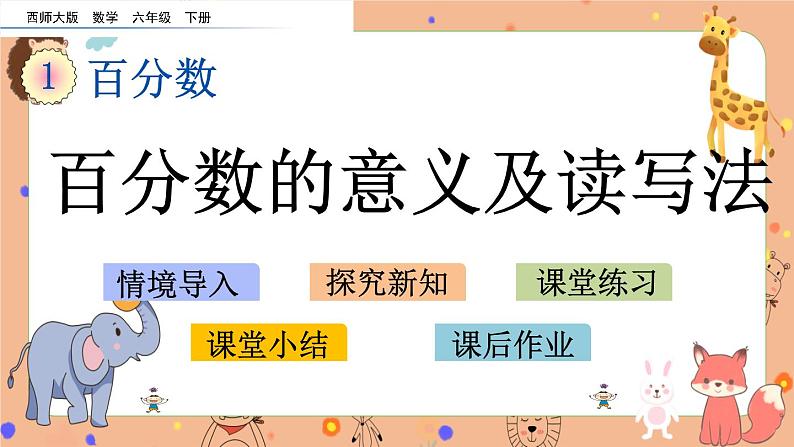 1.1《 百分数的意义及读写法》课件+课时练（含答案）01