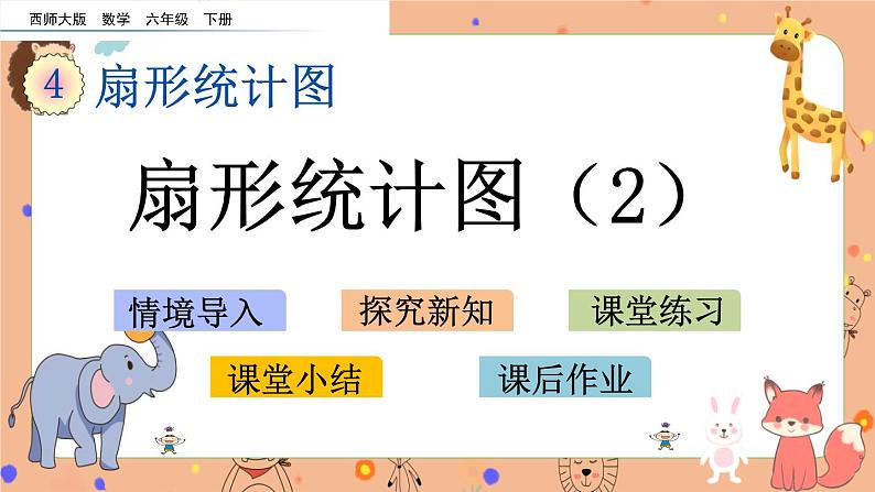4.2 《扇形统计图（2）》课件第1页