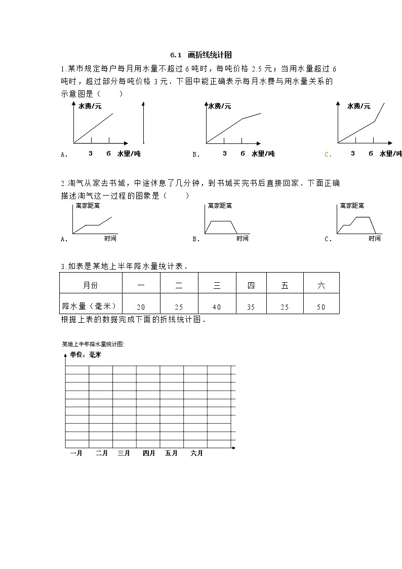 6.1《 画折线统计图》课件+课时练（含答案）01