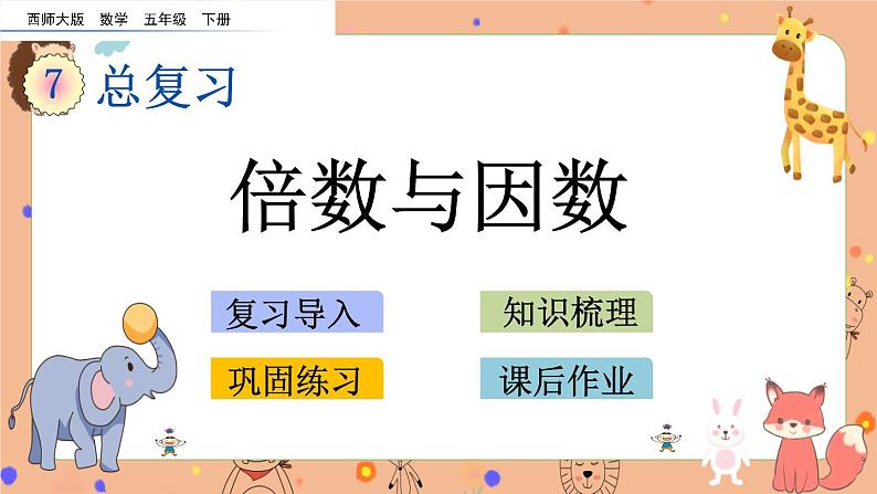 7.1《 倍数与因数》课件第1页
