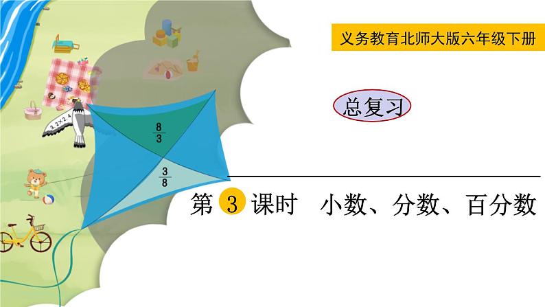 北师大版六年级数学下册课件 总复习 第3课时  小数、分数、百分数第1页