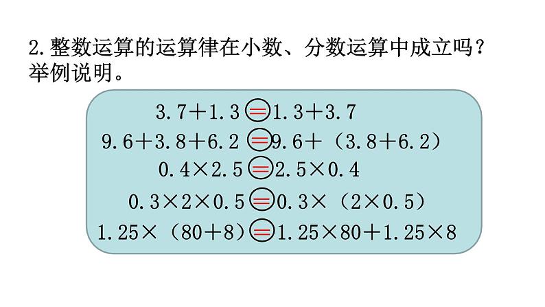 北师大版六年级数学下册课件 总复习 第8课时 运算律第6页