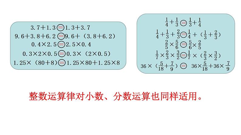 北师大版六年级数学下册课件 总复习 第8课时 运算律第8页