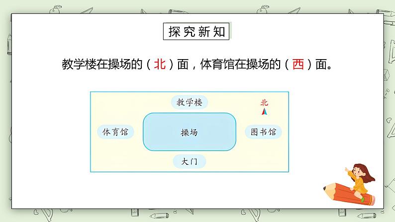 人教版小学数学三年级下册 1.1 认识东南西北 课件+教案+练习06