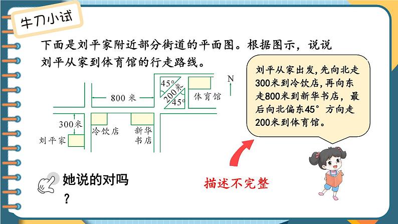 苏6数下 第5单元 第3课时 描述简单的行走路线 PPT课件08