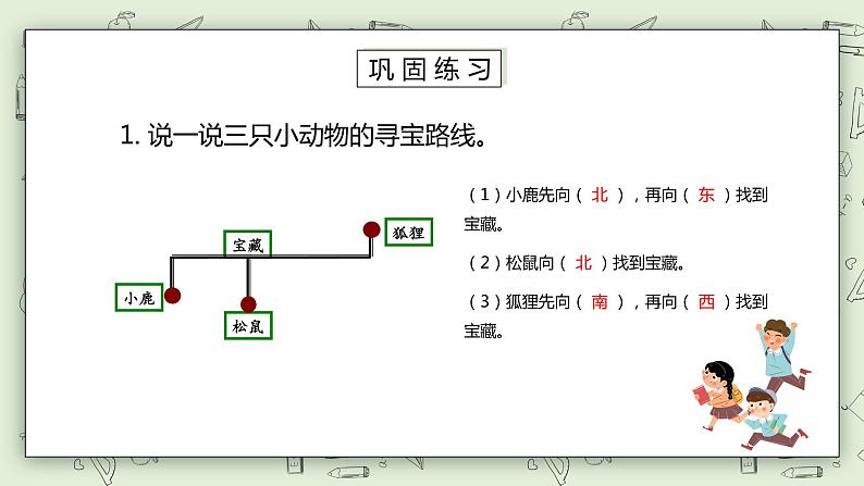 人教版小学数学三年级下册 1.4 认识简单的路线图 课件+教案+练习05