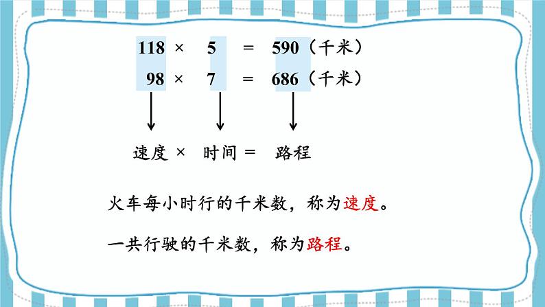 【冀教版】四下数学 《三 三位数乘以两位数》2.数量关系  课件07