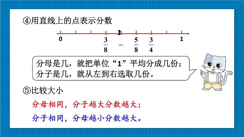 【冀教版】四下数学 《五 分数的意义和性质》单元复习  课件第8页