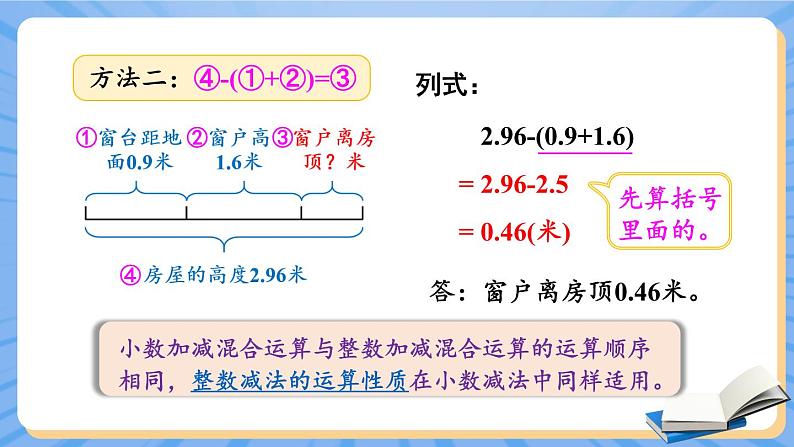 【冀教版】四下数学 《八 小数加法和减法》2.混合运算  课件06