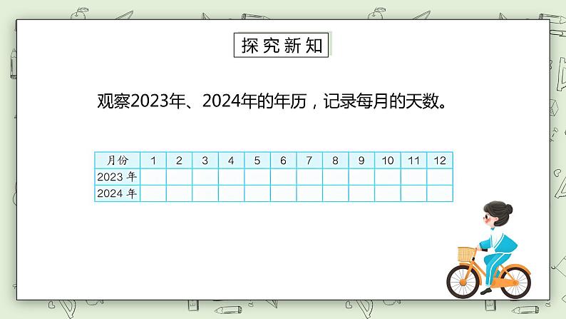 人教版小学数学三年级下册 6.1 年、月、日的关系 课件+教案+练习05