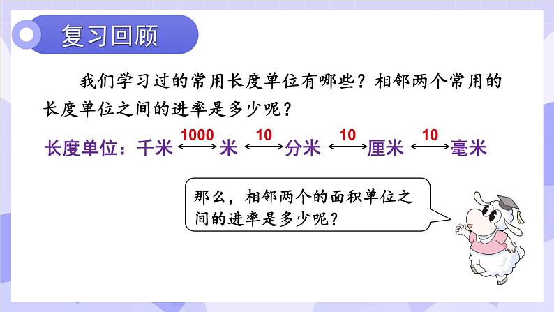 【冀教版】三下数学 七 《长方形和正方形的面积》1.面积和面积单位  课件02