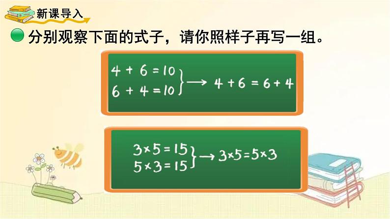 北师大版数学四年级上册 第3课时 加法交换律和乘法交换律 课件第2页