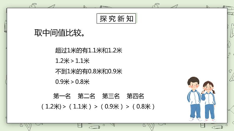 人教版小学数学三年级下册 7.2 小数的大小比教 课件+教案+练习06