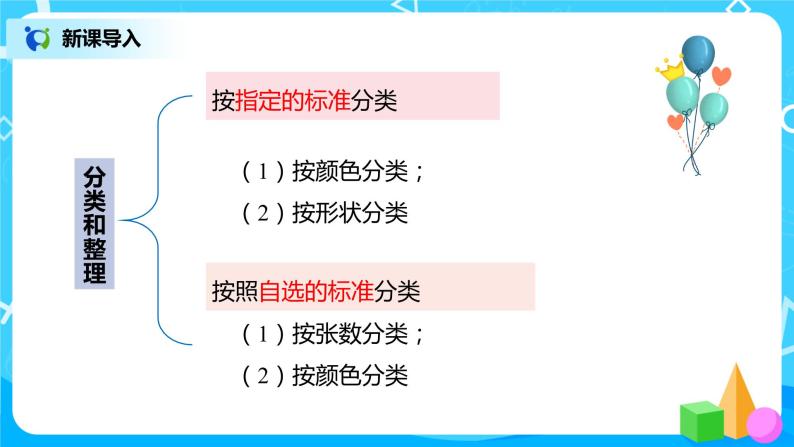 人教版数学一年级下册第8单元总复习第3课时《认识图形  分类统计》课件（送教案+习题）04