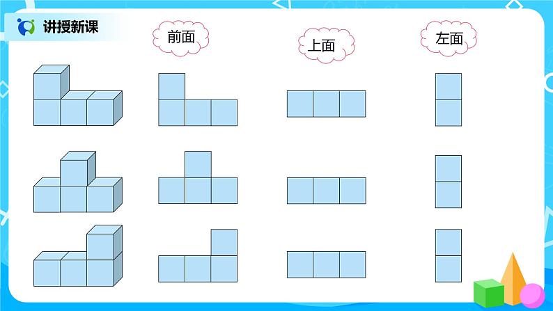 人教版数学四年级下册第二单元第二课时《从同一位置观察不同物体》课件+教案+习题06
