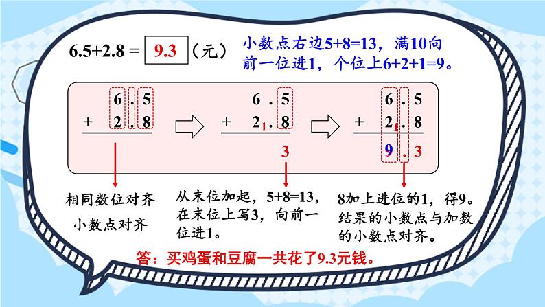 【冀教版】三下数学 六 《小数的初步认识》2.简单加减计算  课件05