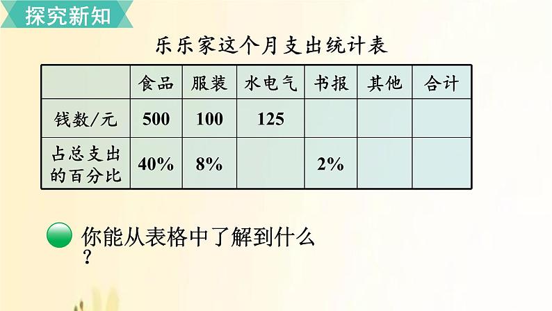 北师大版数学六年级上册 第6课时 这月我当家（2） 课件03