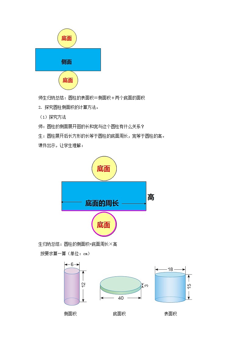 3.1.2 圆柱的表面积 课件+教案+练习（含答案）人教版六年级数学下册03