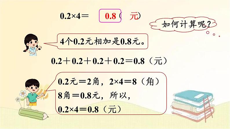 北师大版数学四年级下册 第1课时  买文具 课件第4页