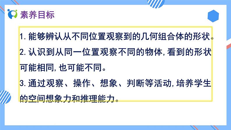 新人教版小学数学四年级下册备课资源包-2.1《从不同位置观察同一物体的形状（例1）》 课件教案练习02