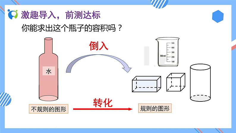 新人教版六年级数学下册素养达标课件-3.1.6 不规则物体的体积（例7）第6页