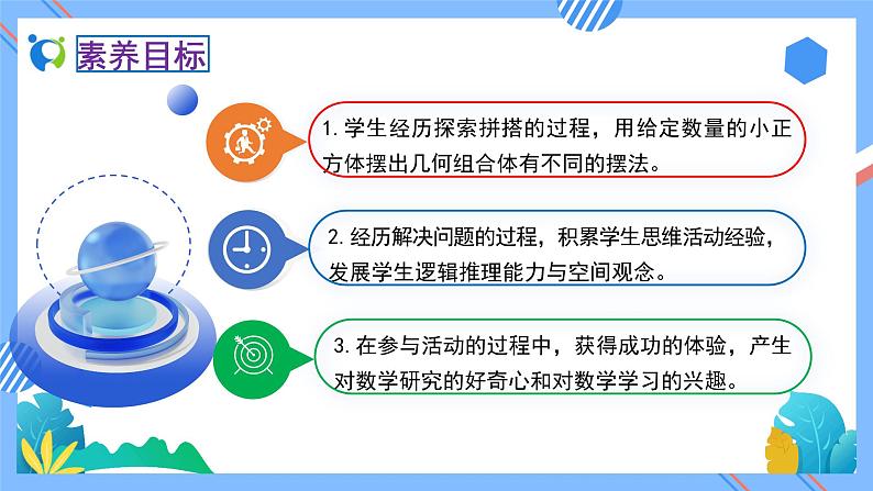 新人教版小学数学五年级下册-1.1《从同一方向观察物体（例1）》素养达标课件第2页