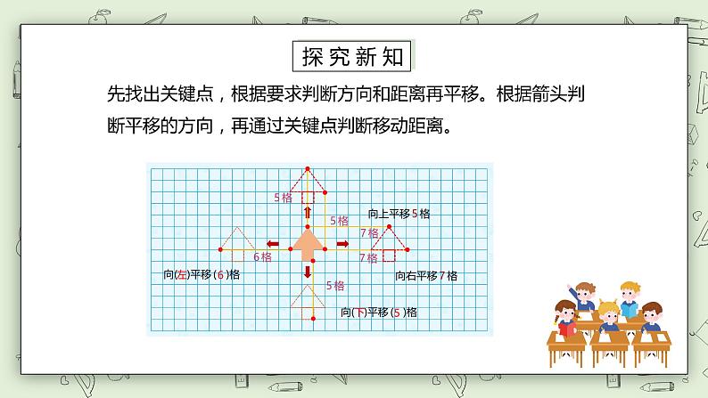 人教版小学数学四年级下册 7.2 画平移后的图形 课件+教学设计+同步练习04