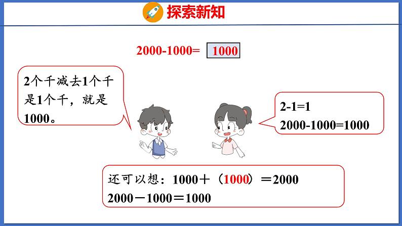 人教版数学二年级下册 7.5 整百、整千数加减法（课件）08