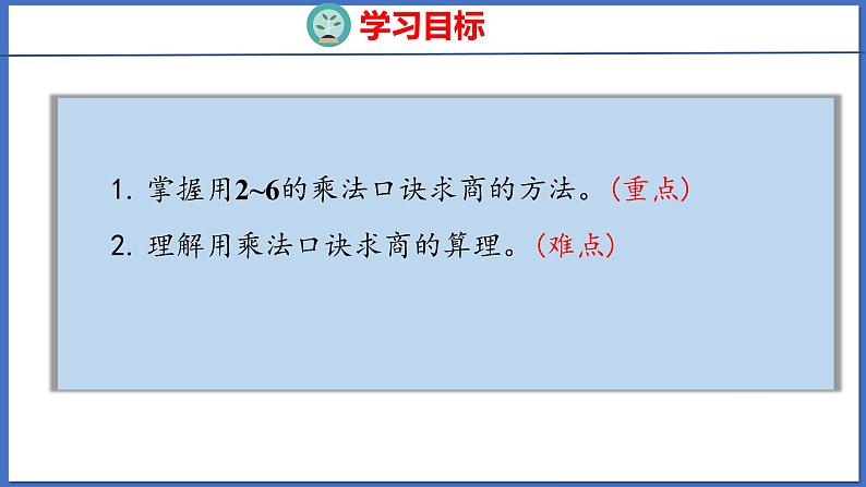 人教版数学二年级下册 2.3用2~6的乘法口诀求商（1）（课件）第2页