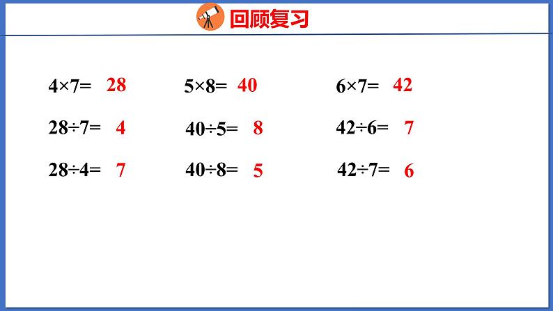 人教版数学二年级下册 4.2用9的乘法口诀求商（课件）第3页