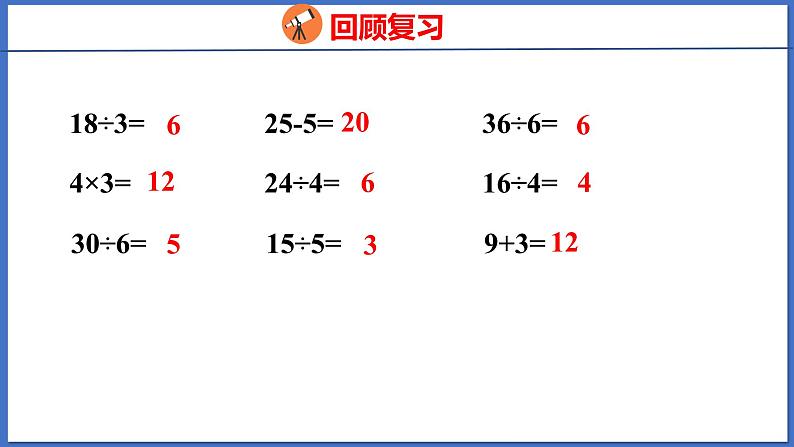 人教版数学二年级下册 4.1用7、8的乘法口诀求商（课件）第3页