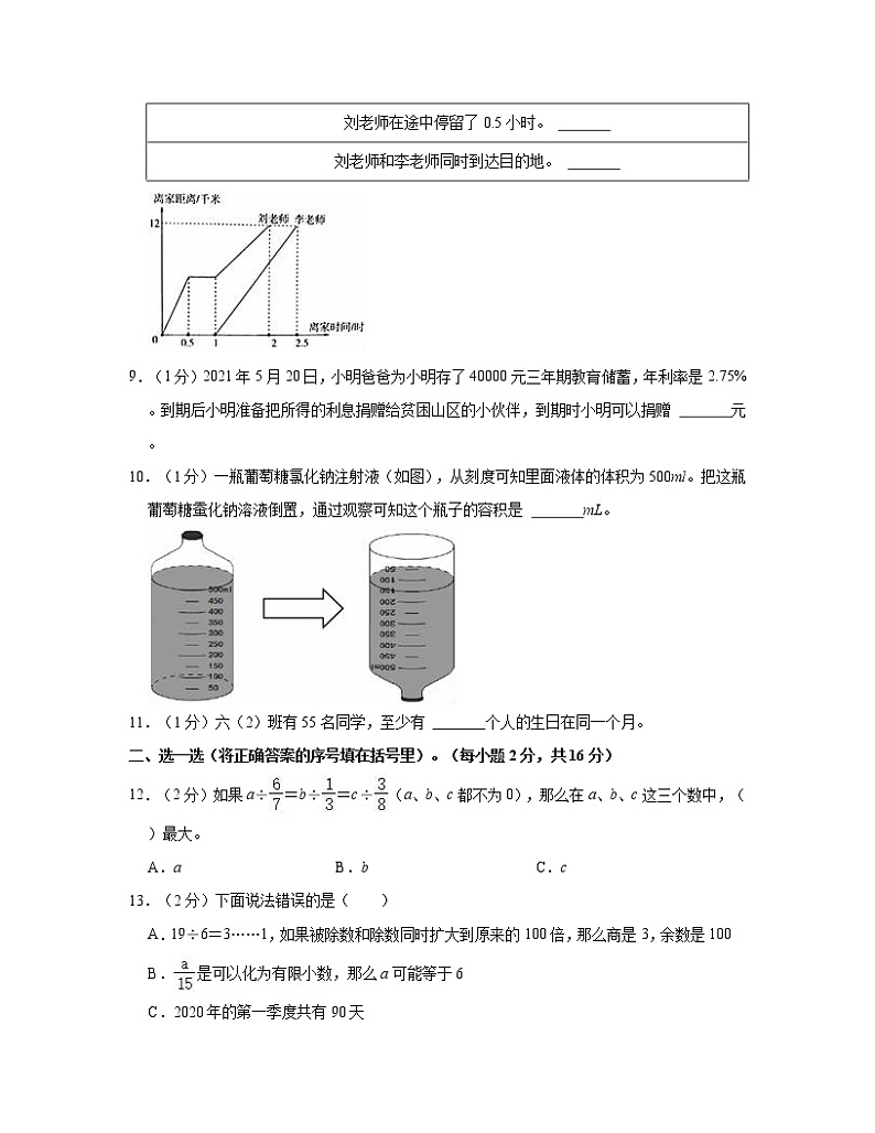 【小升初】湖北省2022-2023学年六年级下册数学升学分班考模拟试卷AB卷（含解析）第2页