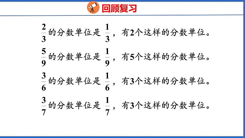 新版人教版五年级数学下册 6.1 同分母分数加、减法（课件）第4页