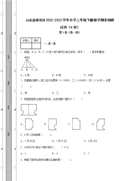 山东省青岛市2022-2023学年小学三年级下册数学期末调研试卷AB卷（含解析）