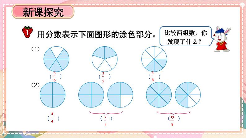 冀教版数学五年级下册 2.1.1真分数与假分数（1）课件PPT第4页