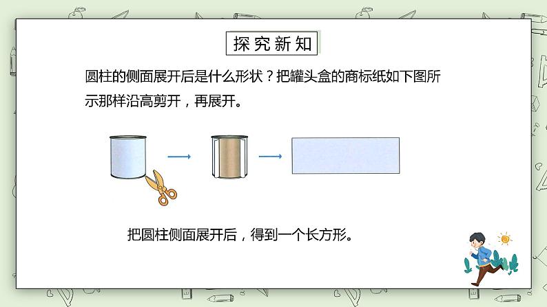 人教版小学数学六年级下册 3.2 圆柱的展开图 课件第3页