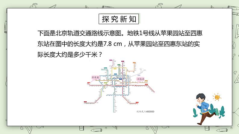 人教版小学数学六年级下册 4.7 比例尺的应用 课件第3页