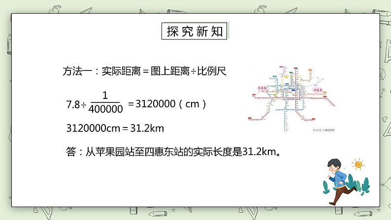 人教版小学数学六年级下册 4.7 比例尺的应用 课件第4页