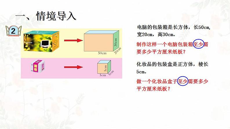 长方体和正方体的表面积（第二课时）课件PPT第2页