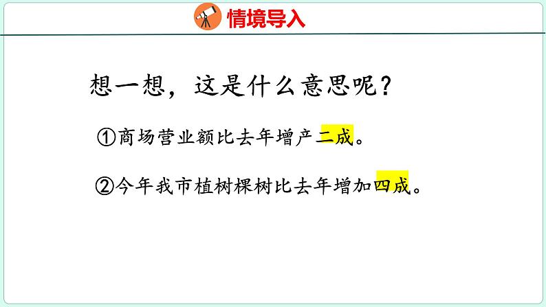 2.2 成数（课件）人教版数学六年级下册第3页