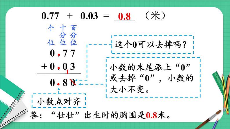 青岛版数学四年级下册 7.1小数加减法 课件第7页