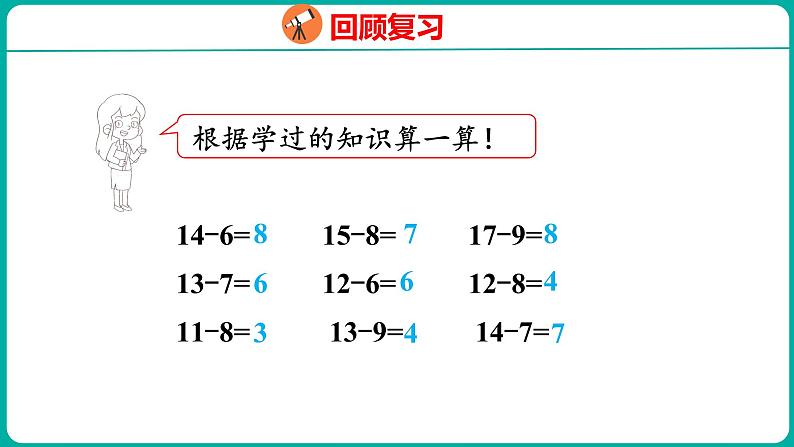 2.3 十几减5、4、3、2（课件）人教版数学一年级下册第3页