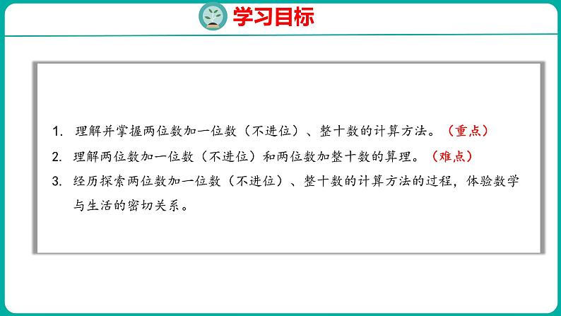 6.2 两位数加一位数（不进位）、整十数（课件）人教版数学一年级下册02