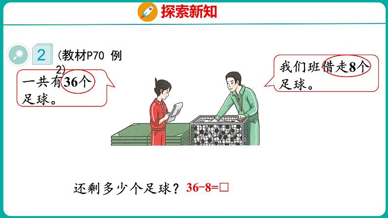 6.5 两位数减一位数（退位）（课件）人教版数学一年级下册第5页