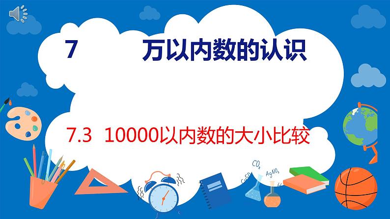 人教版数学二年级下册 7.3 1万以内数的大小比较（课件）01